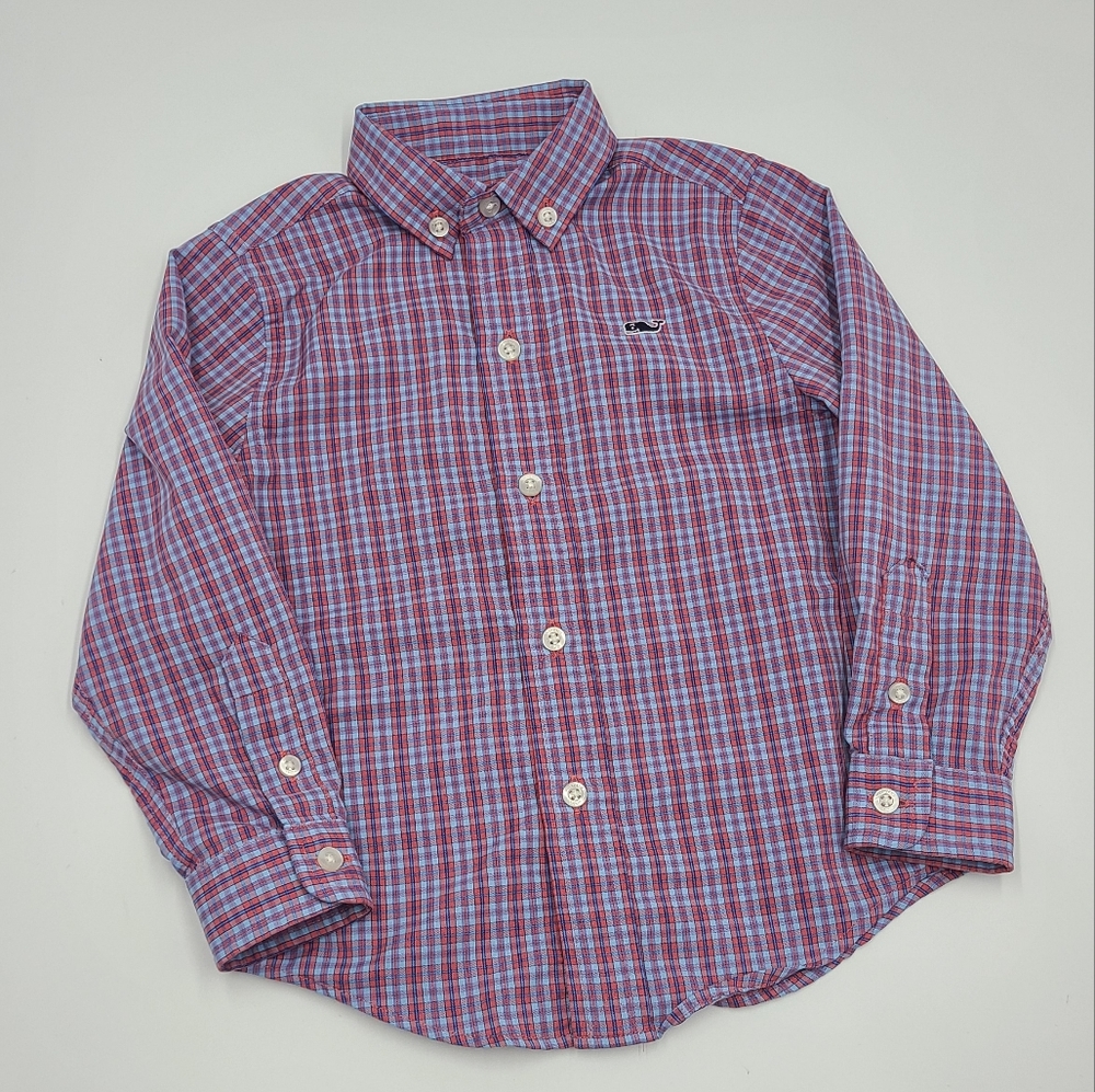 Vineyard Vines boys' plaid performance button down size 2T